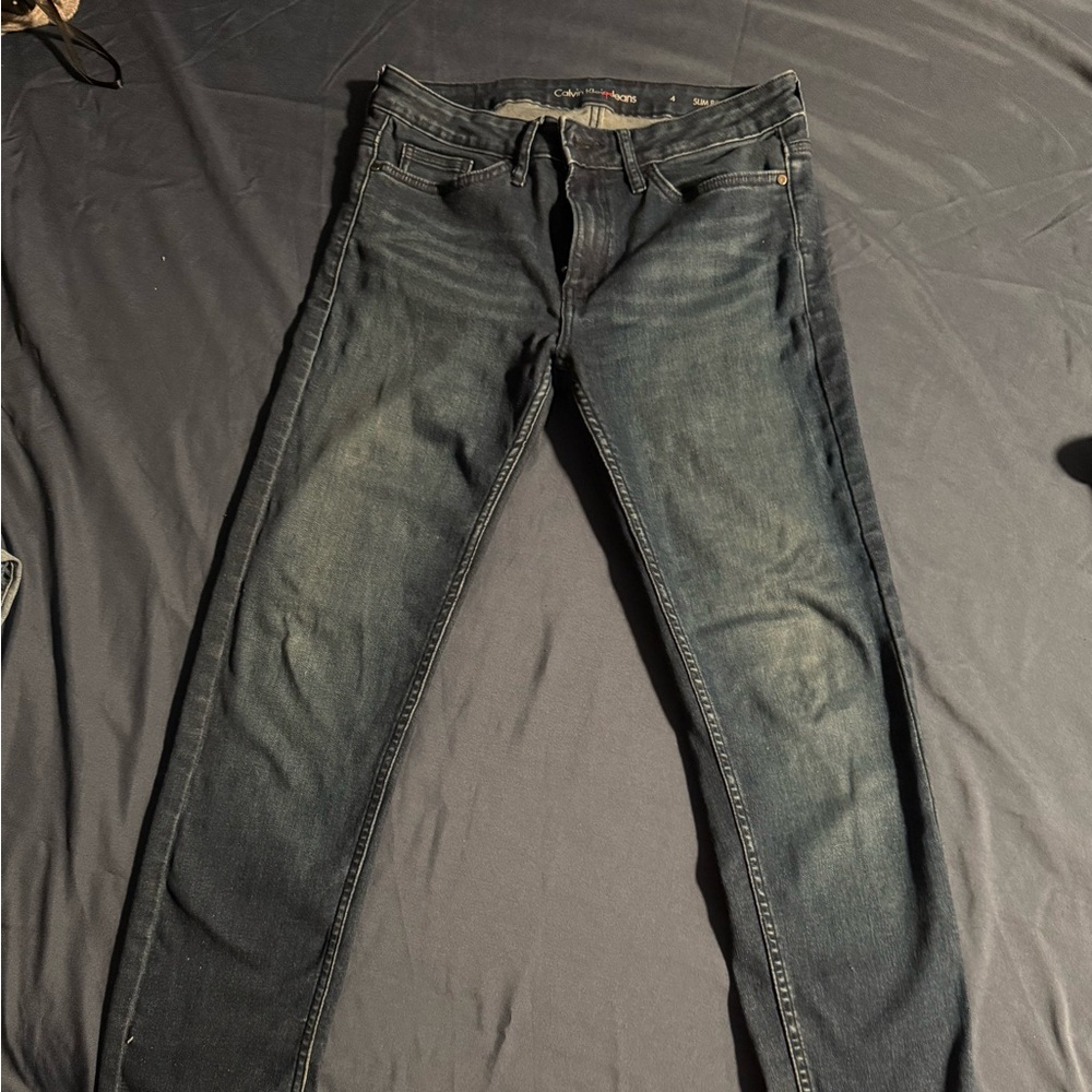 Calvin Klein Jeans Slim Straight - Faded Black Wash